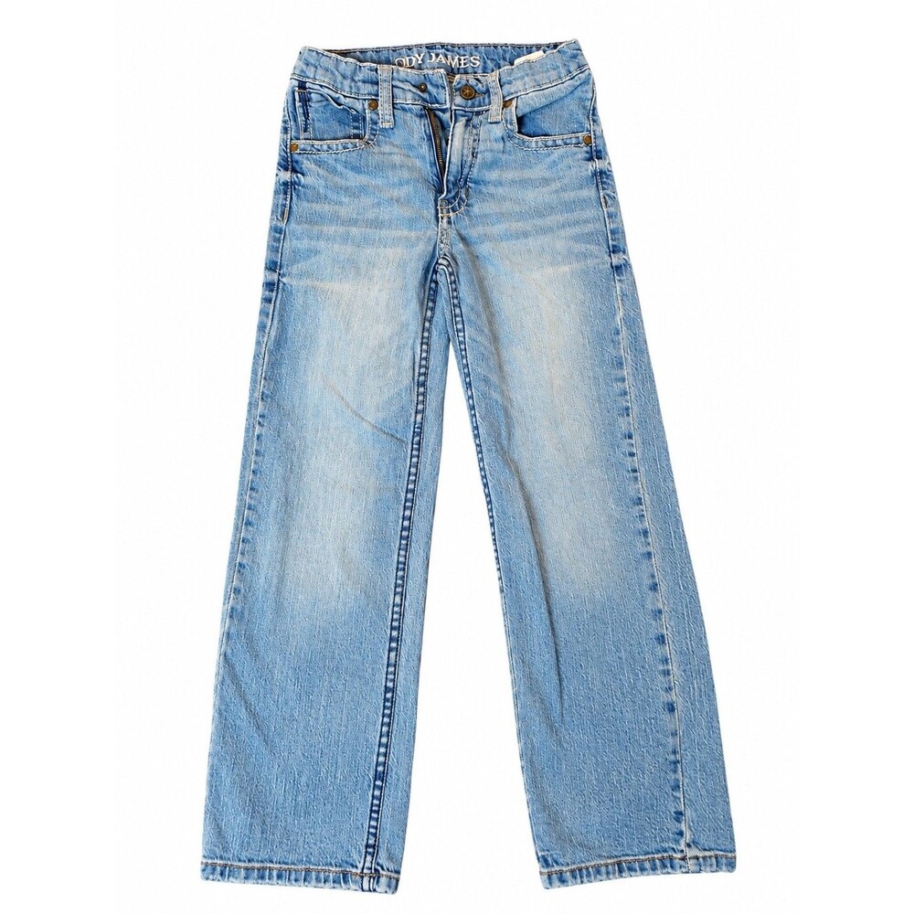 Cody James Boys Size 8 Light Wash Bootcut Jeans Western Cowboy Adjustable Waist